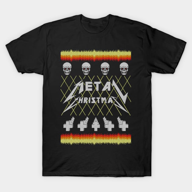 Metal Christmas T-Shirt by LegendaryPhoenix